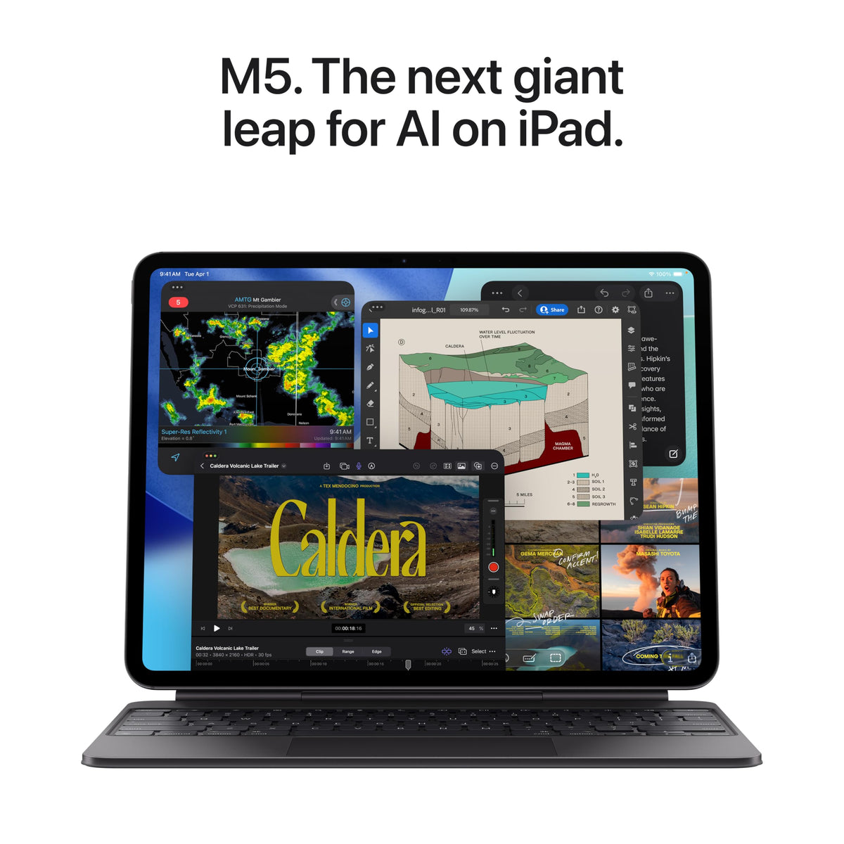 Apple iPad Pro 11-inch (M5): Ultra Retina XDR Display, 256GB, Landscape 12MP Front Camera/12MP Back Camera, LiDAR Scanner, Wi-Fi 7 with Apple N1, Face ID, All-Day Battery Life — Space Black